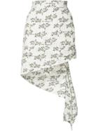 'fire' Mini Skirt - Women - Cotton - 42, White, Cotton, Area Di Barbara Bologna