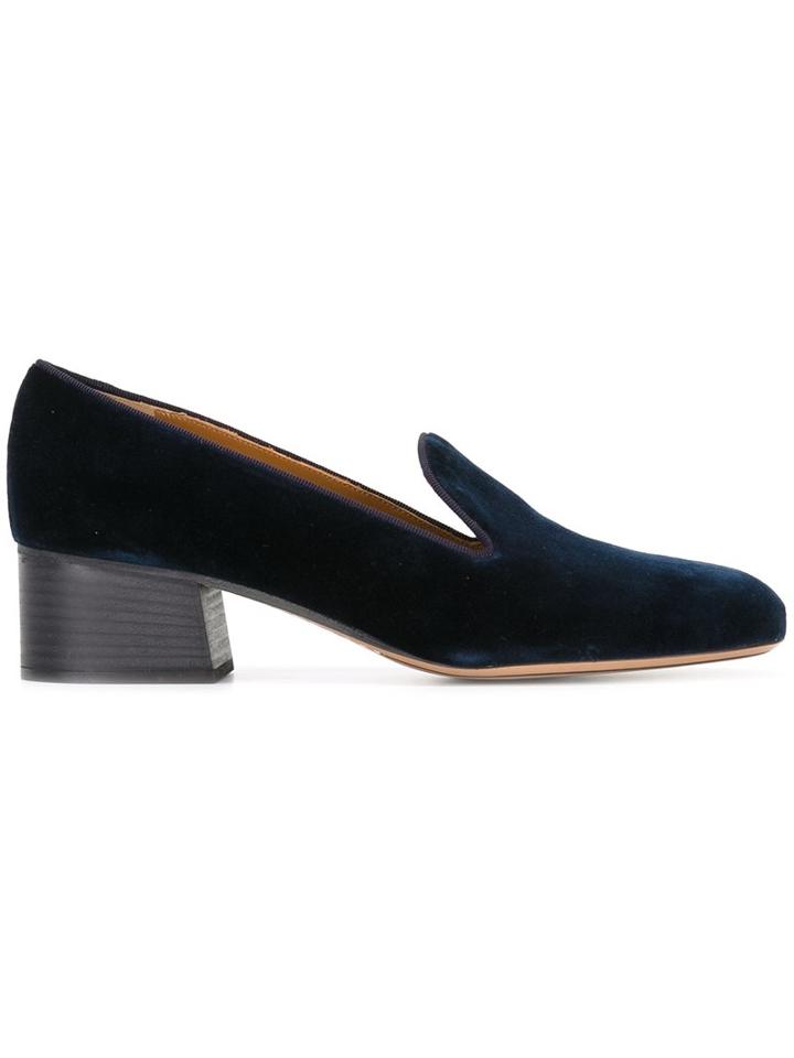 Chloé Velvet Block Heel Pumps