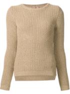 No21 Round Neck Jumper, Women's, Size: 44, Grey, Polyamide/polyester/acetate