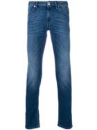 Pt05 Whiskered Slim-fit Jeans - Blue