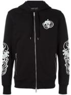 Alexander Mcqueen Skull Embroidered Hoodie, Men's, Size: Small, Black, Cotton/polyester