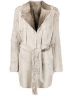 Salvatore Santoro Reversible Short Coat From Lapin Rabbit Skin, Ligt
