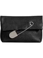 Burberry The Medium Pin Clutch In Leather - Black