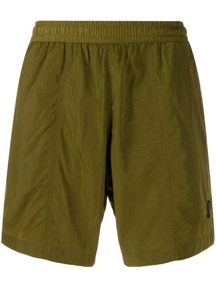 Ami Alexandre Mattiussi Elastic Waist Long Swim Shorts - Green