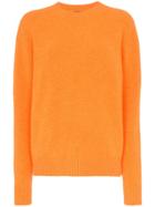 The Elder Statesman Cashmere Crew Neck Sweater - Orange