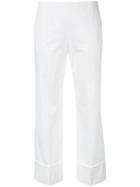 Fay Cropped Wide-leg Trousers - White