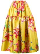 La Doublej High Waisted Ruched Skirt - Yellow