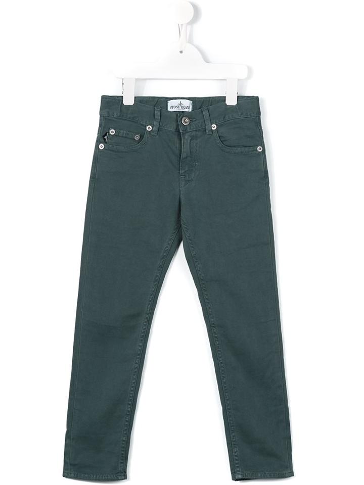 Stone Island Kids Straight Leg Jeans, Boy's, Size: 12 Yrs, Green