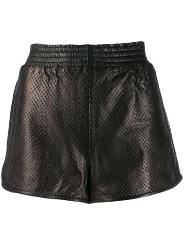 Emilio Pucci Pre-owned 2000's Perforated Shorts - Brown