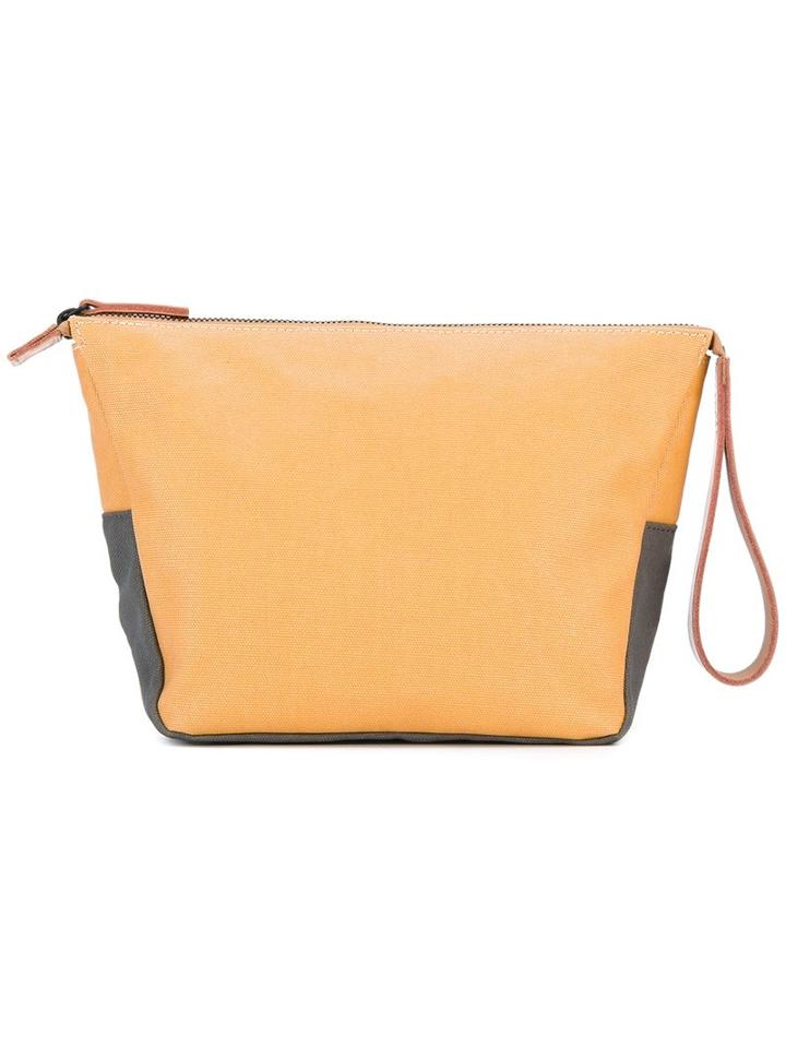 Ally Capellino Nazim Clutch, Men's, Yellow/orange, Canvas