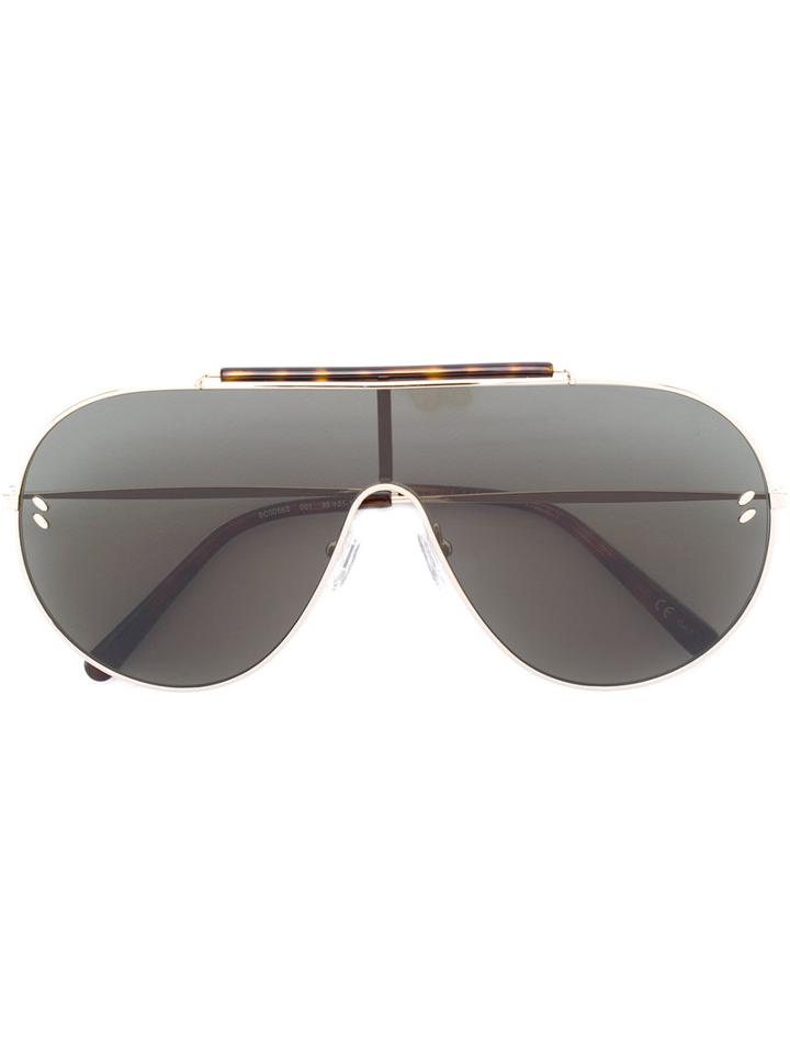 Stella Mccartney - Visor Sunglasses - Women - Acetate/metal - One Size, Grey, Acetate/metal