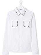 Moschino Kids Trompe L'oeil Stitch Shirt - White