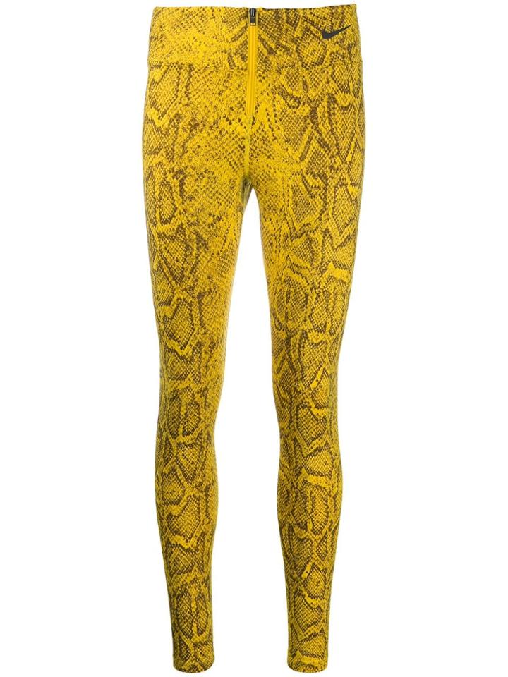 Nike Snakeskin Print Leggings - White