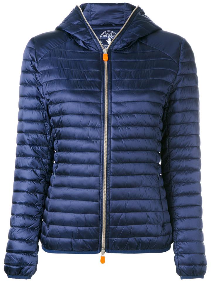 Save The Duck - Zipped Padded Jacket - Women - Nylon/polyester - 2, Blue, Nylon/polyester
