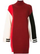 Mrz Color Blocked Loose Dress - Red