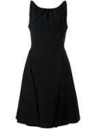 Moschino Pleat Detail Dress, Women's, Size: 44, Black, Acetate/polyester/spandex/elastane/rayon