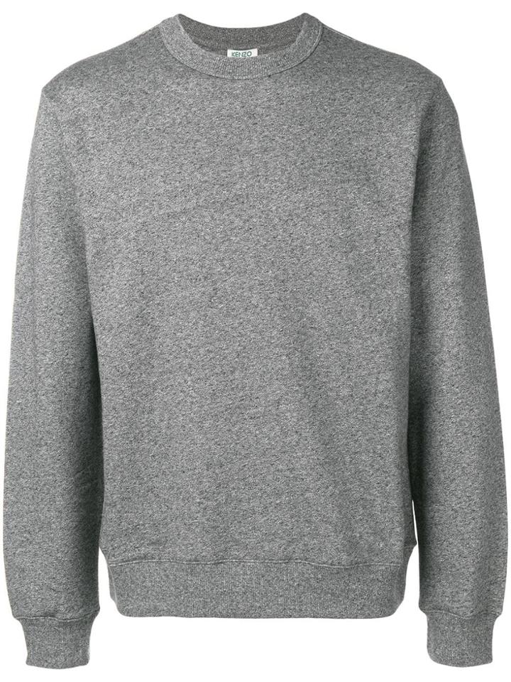 Kenzo Rear-logo Long Sleeve Sweatshirt - Grey