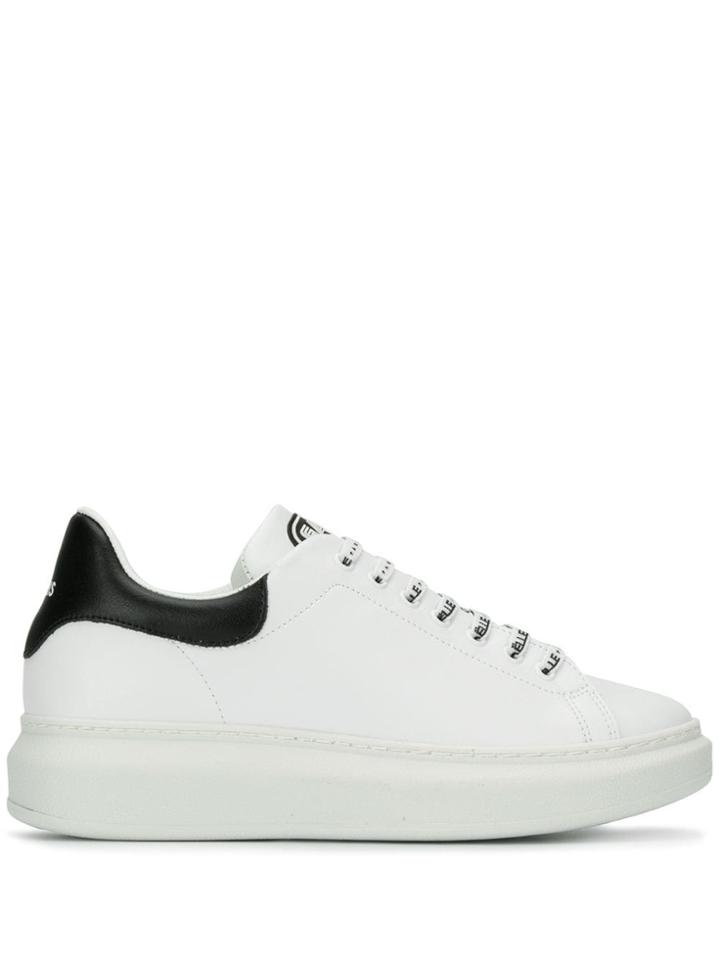 Gaelle Bonheur Logo Lace Up Sneakers - White