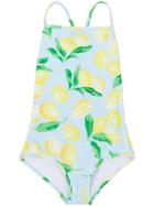 Oscar De La Renta Kids - Lemons Print Swimsuit - Kids - Polyester/spandex/elastane - 6 Yrs, Blue