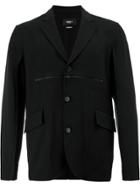 Yang Li Zipped Chest Blazer - Black