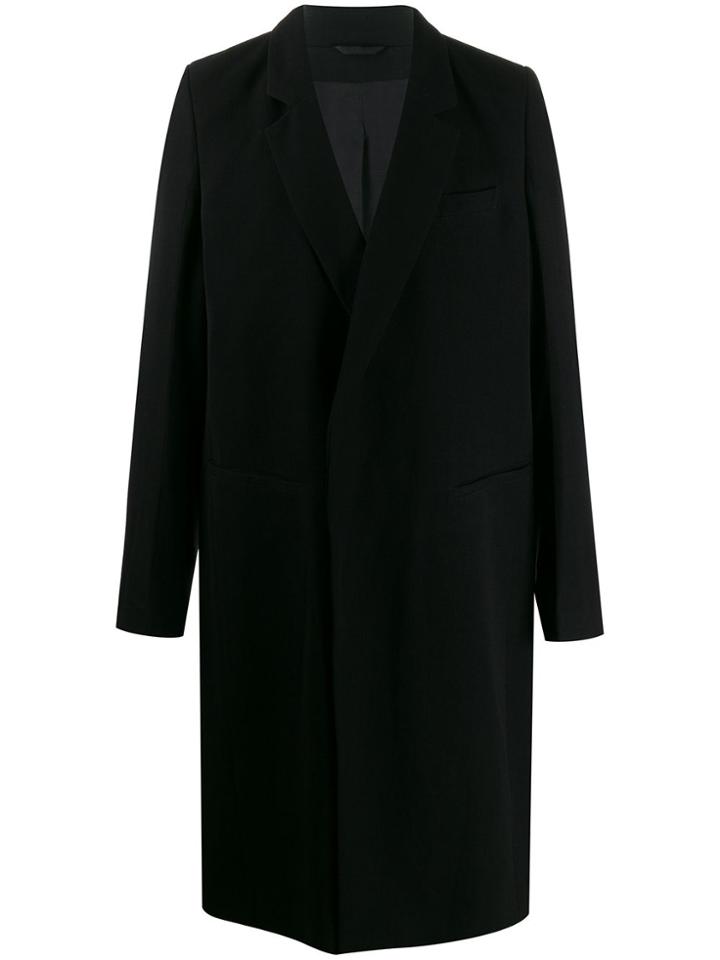 Ann Demeulemeester Longline Single-breasted Coat - Black