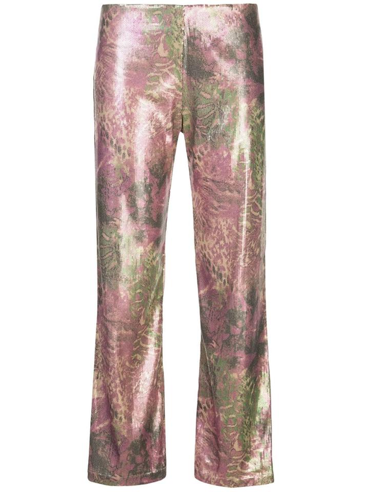 Collina Strada Abstract Print Straight Leg Trousers - Multicolour