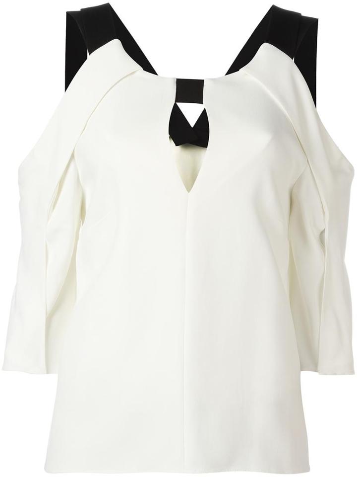 Roland Mouret Robyn Top, Women's, Size: 8, White, Spandex/elastane/acetate/viscose