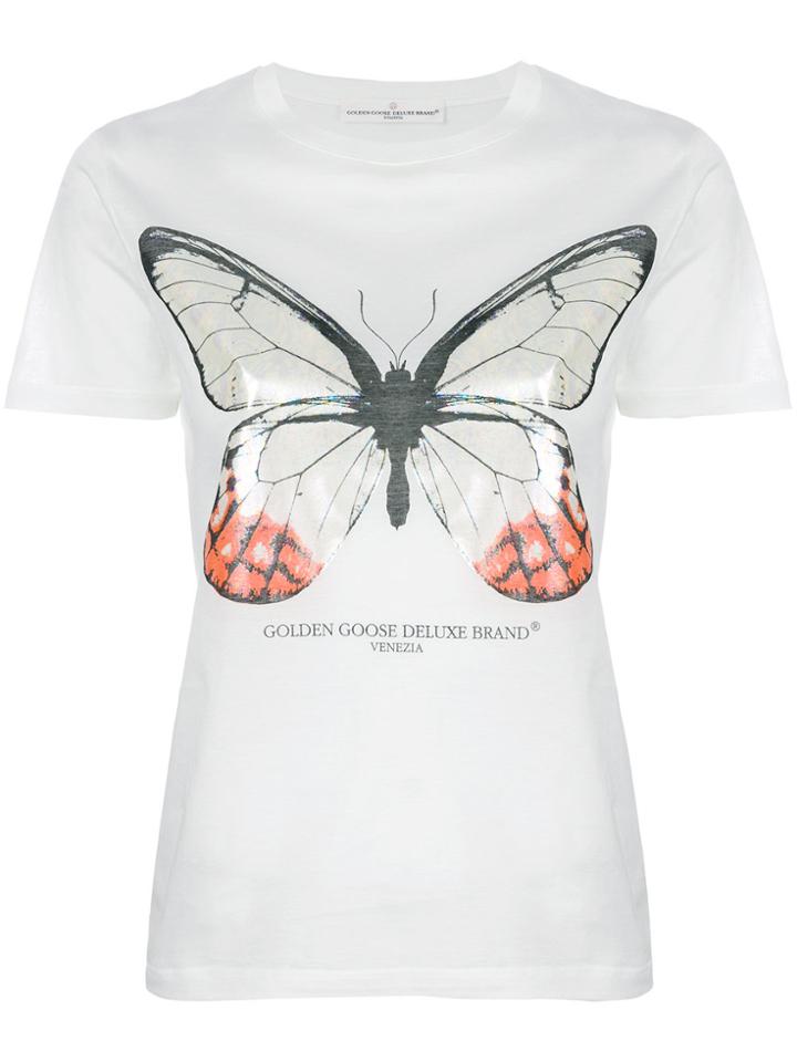Golden Goose Deluxe Brand Pearlescent Butterfly T-shirt - White