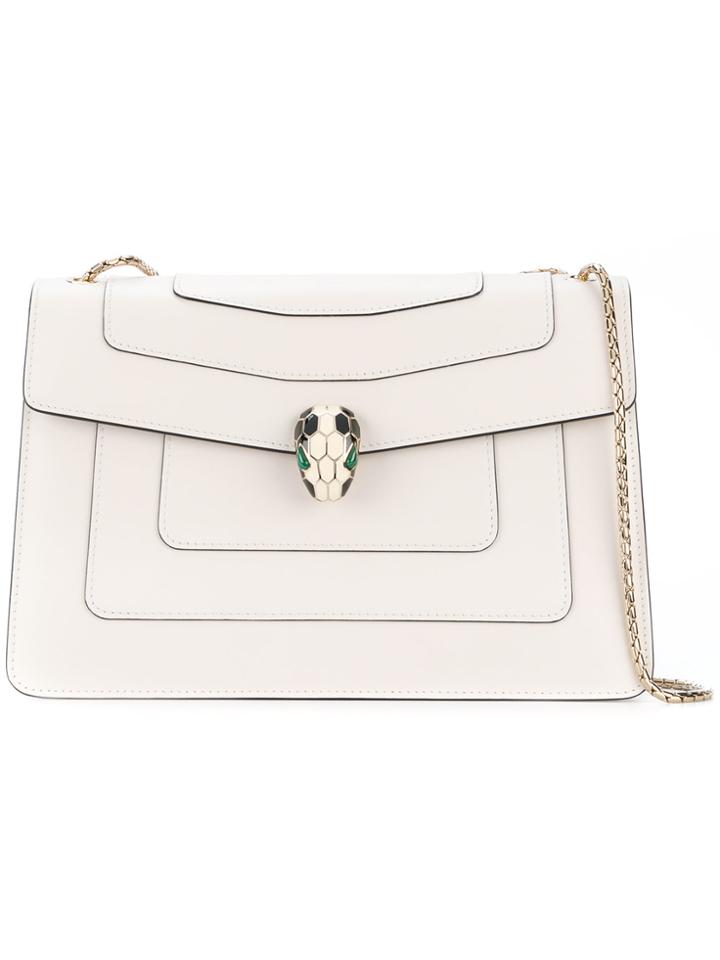 Bulgari Serpenti Forever Shoulder Bag - White