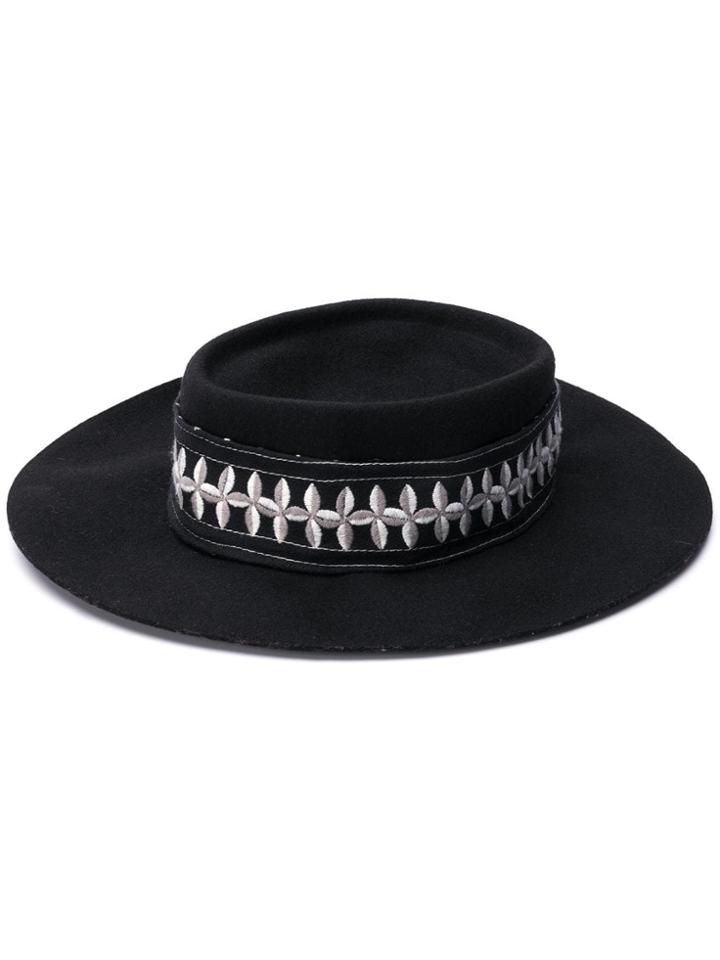 Local Patterned Ribbon Hat - Black