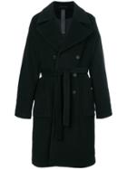 Odeur Belted Overcoat - Black