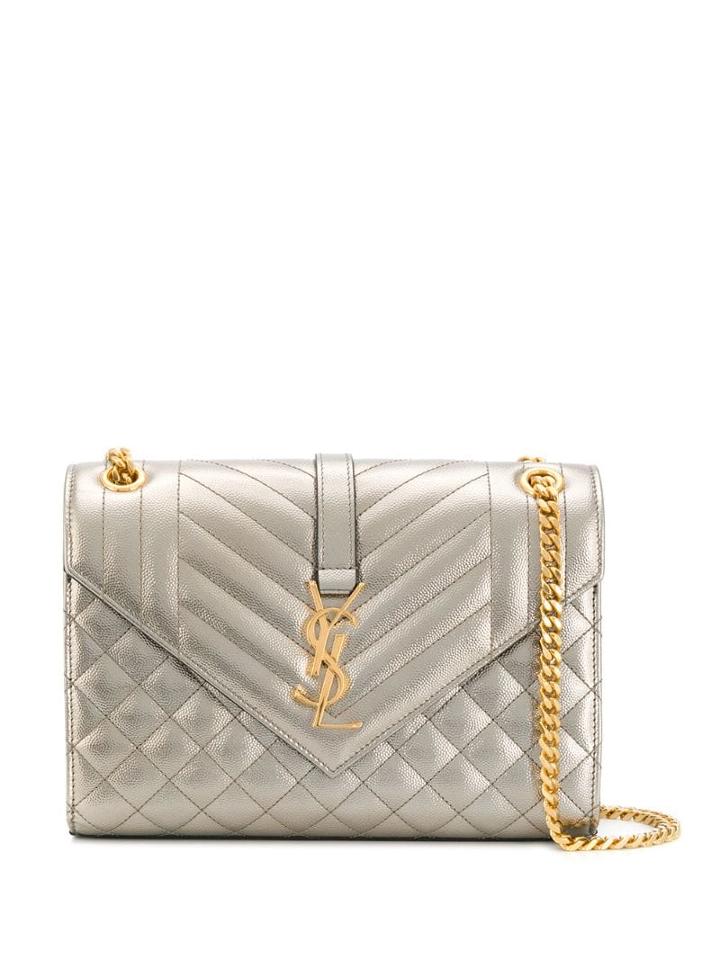 Saint Laurent Medium Envelope Shoulder Bag - 8308 -piombo/piom/piom