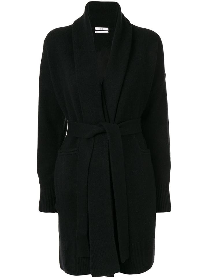 Co Shawl Collar Cardi-coat - Black