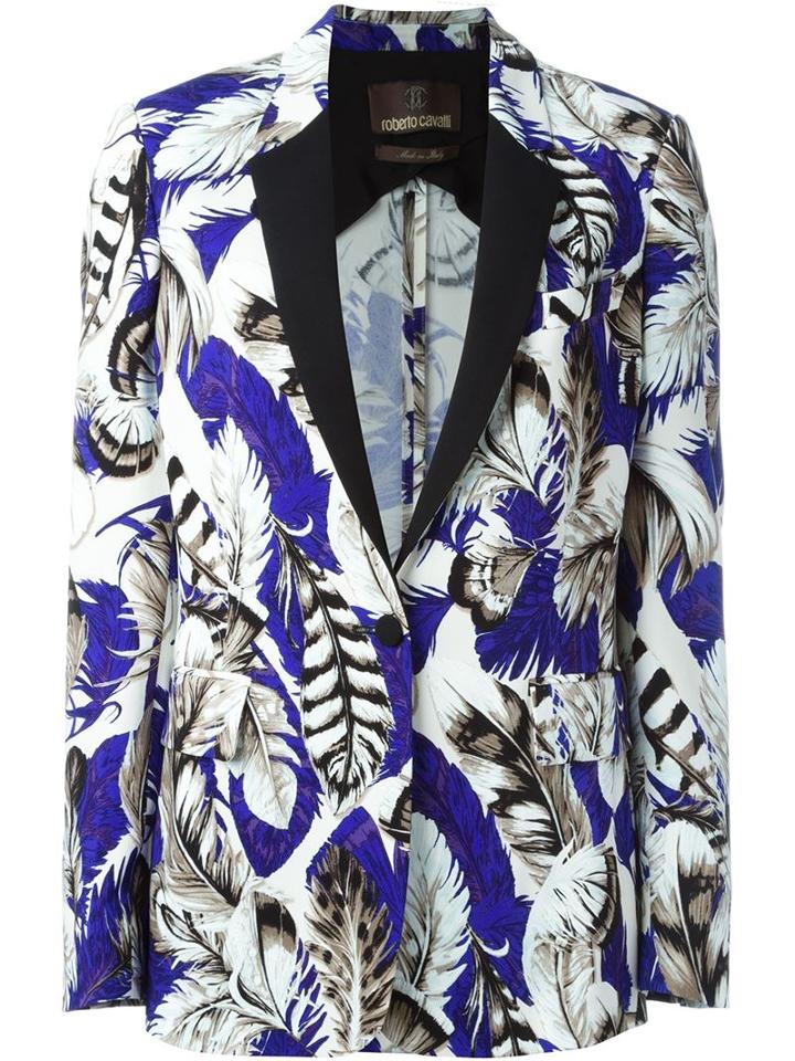 Roberto Cavalli Feather Print Blazer