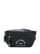 Karl Lagerfeld Logo Print Belt Bag - Black
