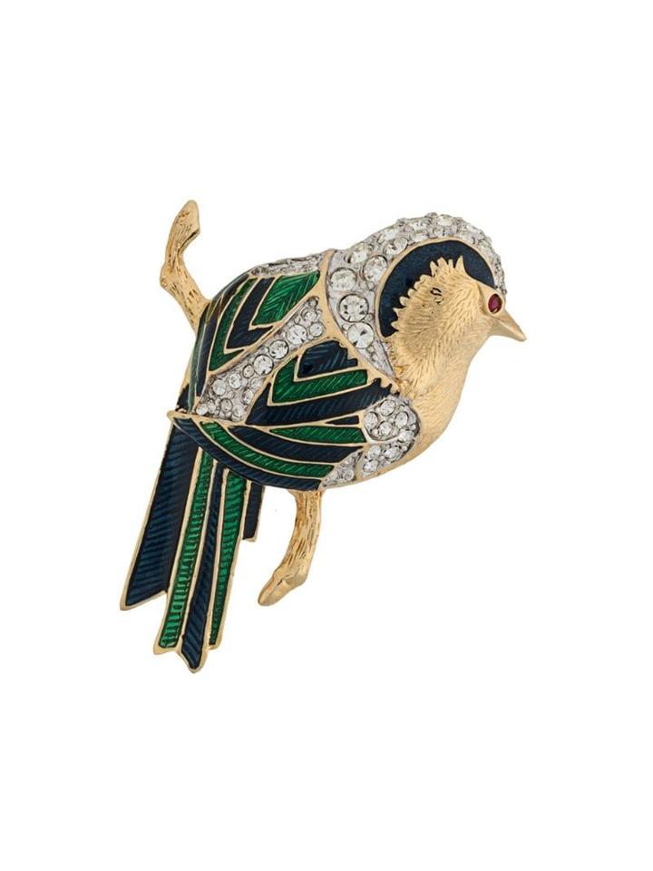 Susan Caplan Vintage D'orlan Jay Bird Brooch - Gold