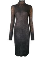 Avant Toi Slim Fit Polo Neck Dress - Black