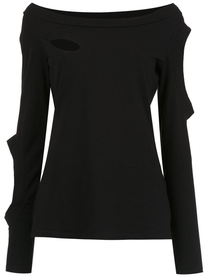 Gloria Coelho Cut Out Details Blouse - Black