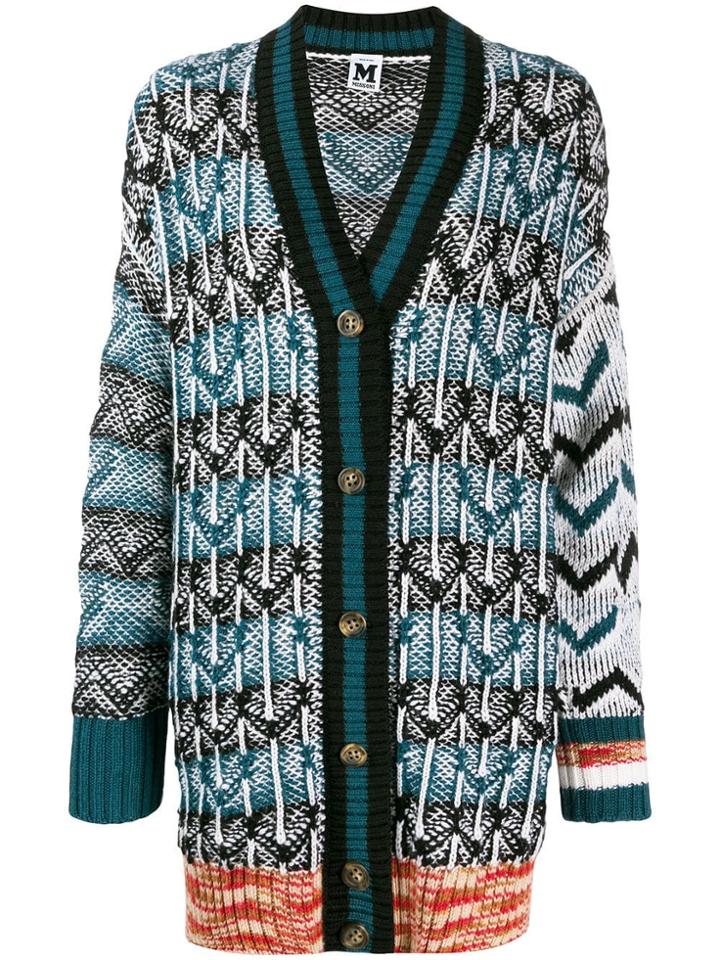 M Missoni Oversized Cardigan - Blue