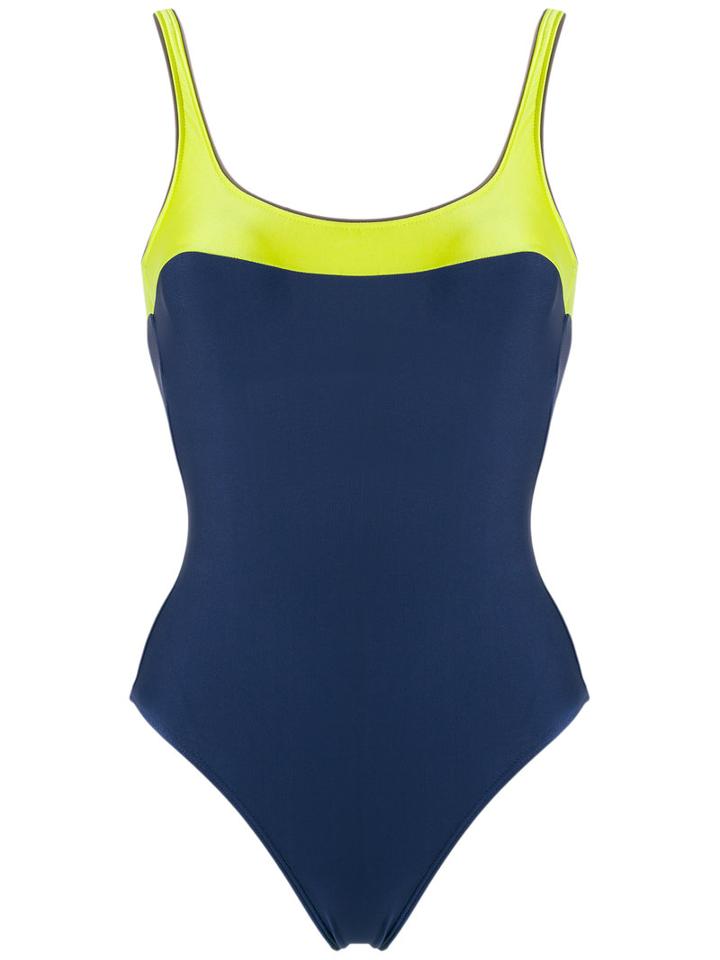 Lygia & Nanny - Bi-colour Bodysuit - Women - Polyamide/spandex/elastane - 38, Blue, Polyamide/spandex/elastane