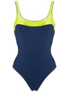 Lygia & Nanny - Bi-colour Bodysuit - Women - Polyamide/spandex/elastane - 38, Blue, Polyamide/spandex/elastane