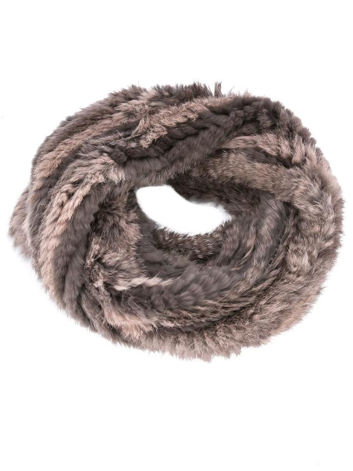 Jocelyn Fur Scarf - Grey