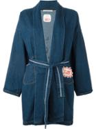 Ermanno Gallamini Kimono Jacket, Women's, Size: M, Blue, Cotton