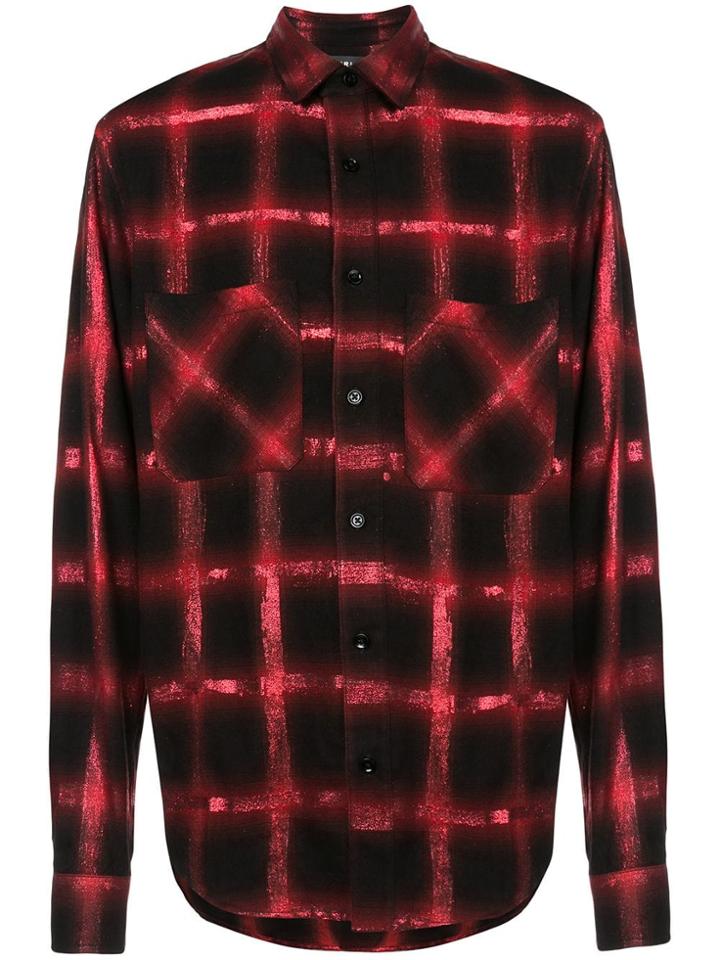 Amiri Checked Button-down Shirt - Red