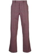 Rochambeau Checked Straight-leg Trousers - Pink