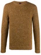 Mp Massimo Piombo Melange Crew-neck Jumper - Brown
