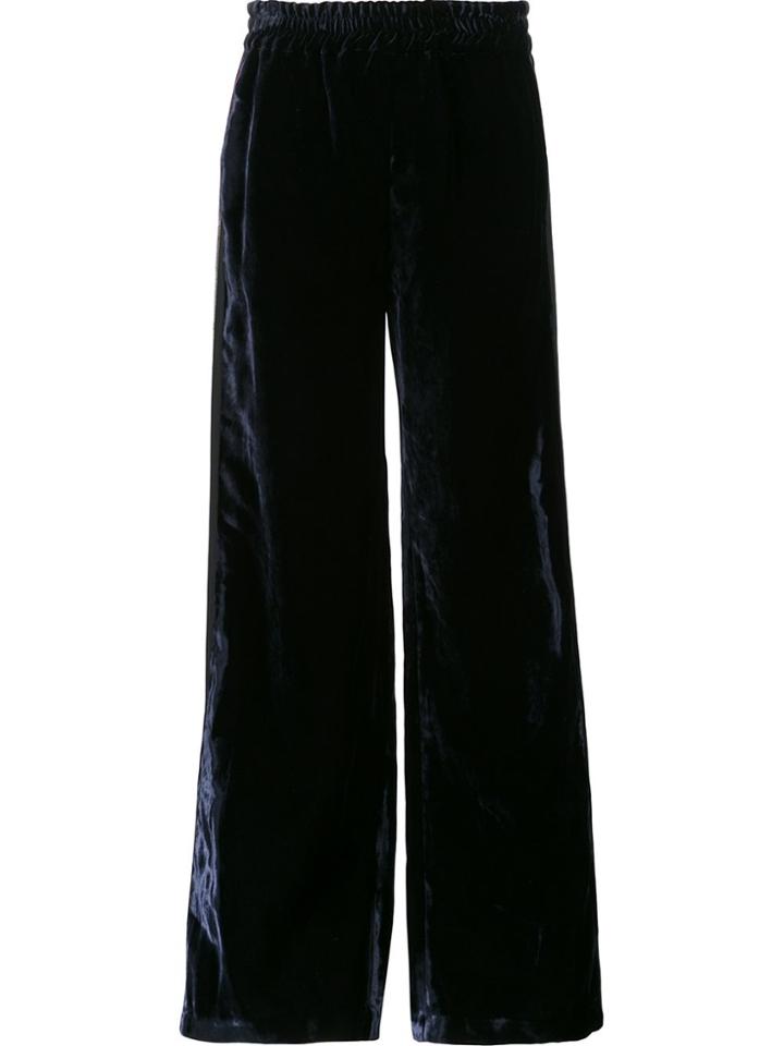 Faith Connexion Velvet Effect Palazzo Pants - Black