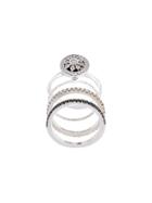 Wouters & Hendrix Gold Diamond Set Of 4 Rings, Women's, Size: 54, Grey