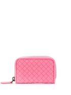 Bottega Veneta Woven Leather Wallet - Pink