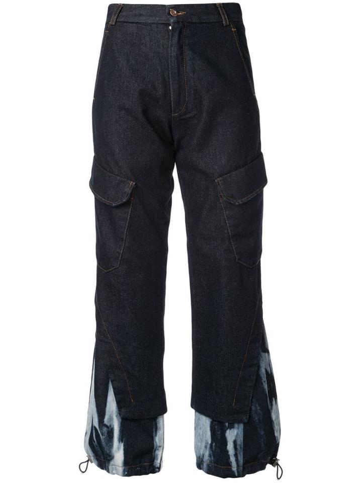 Delada Trouserswith Leg Detail - Blue